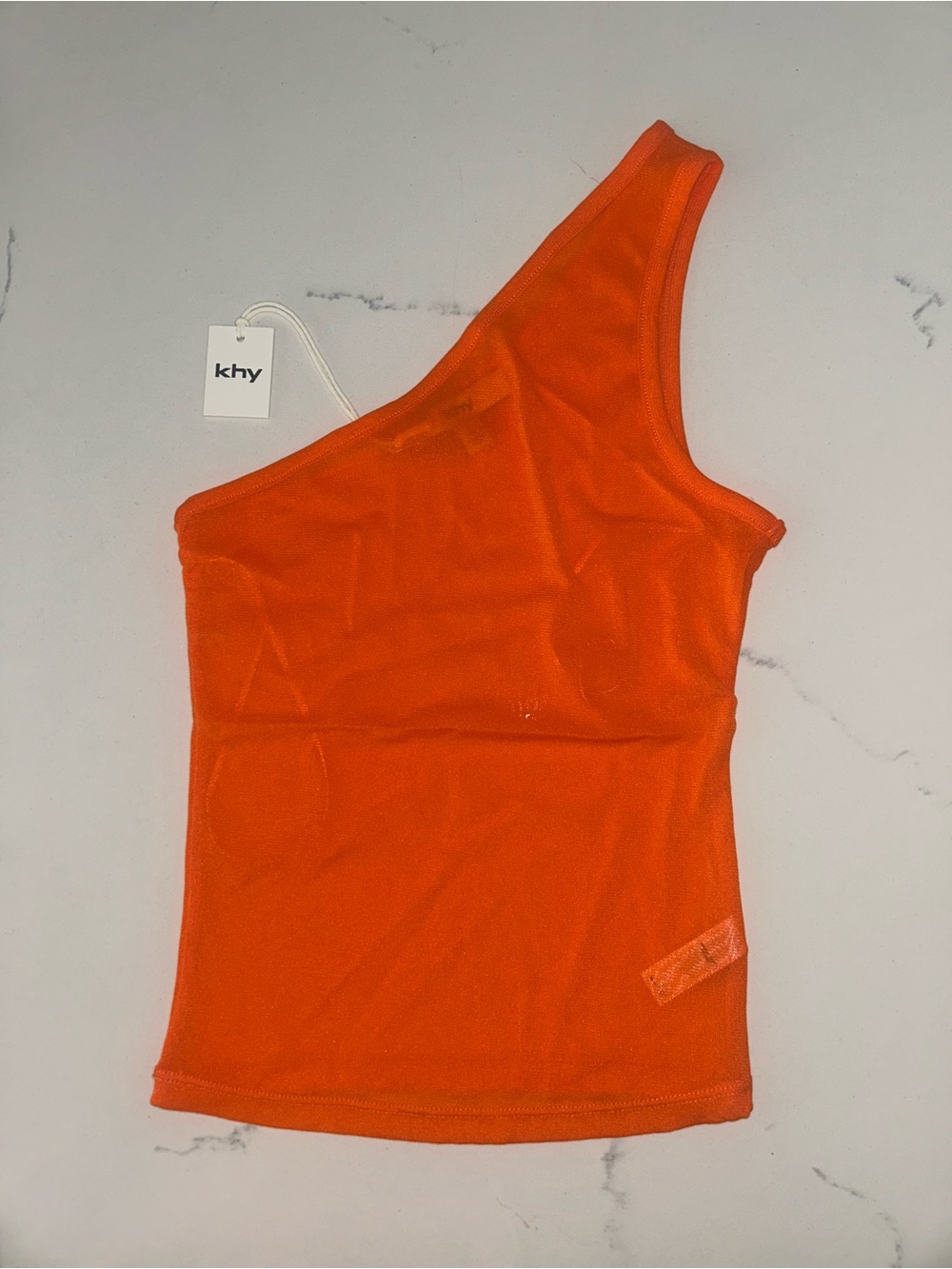 Khy One-Shoulder Orange Women's Tank Top